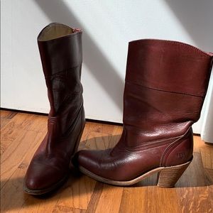 Vintage Frye Burgundy Boots